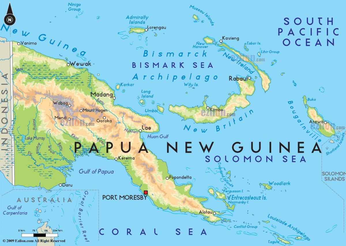 peta dari port moresby papua new guinea