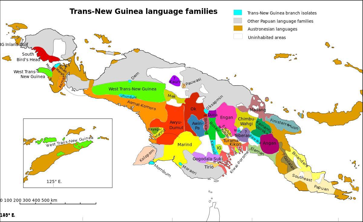 peta dari papua new guinea bahasa