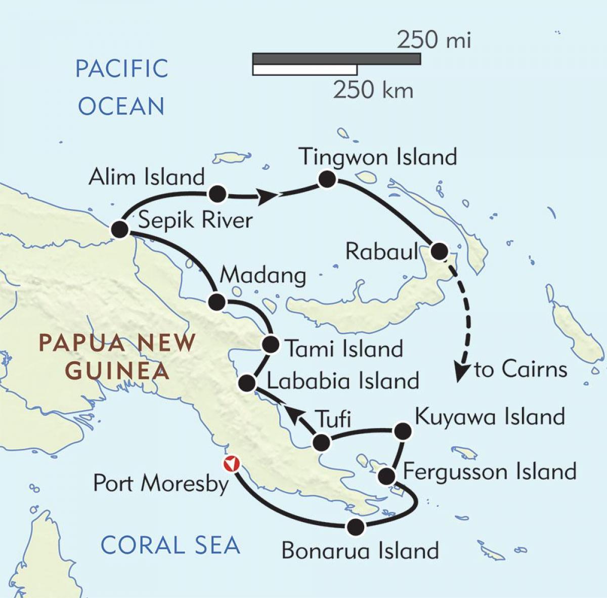 peta dari rabaul, papua nugini