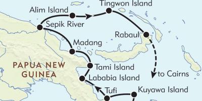 Peta dari rabaul, papua nugini